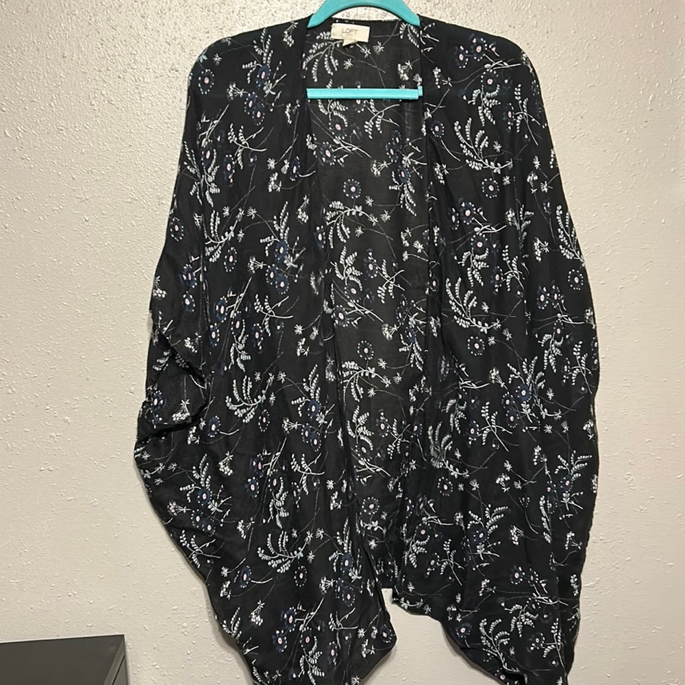 Black Floral Kimono